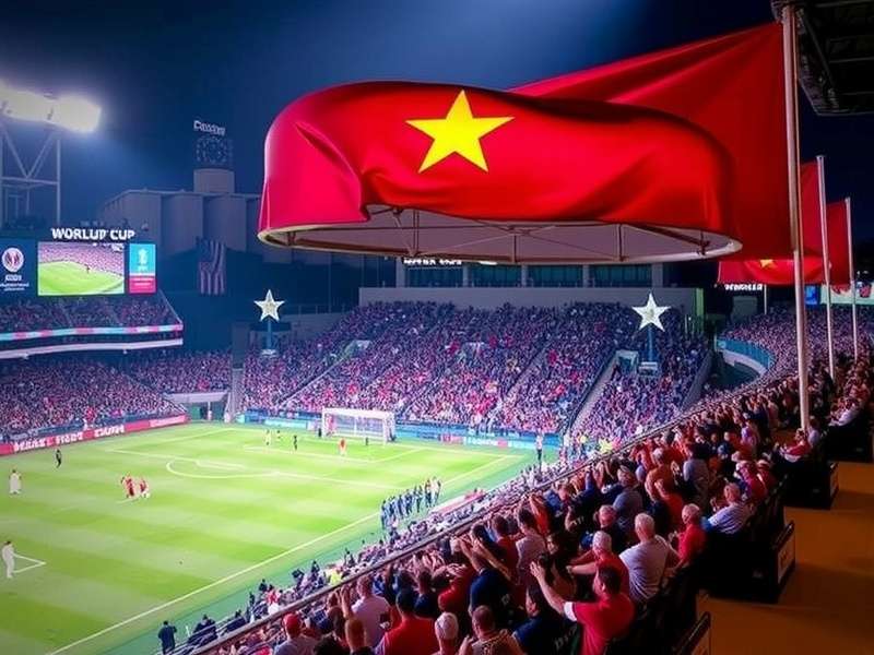 Crowd celebrating at a World Cup match in a stadium