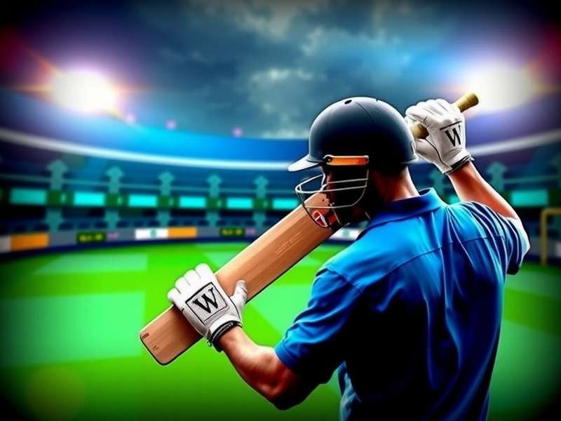 Crowd cheering at a packed cricket stadium during a World Cup match