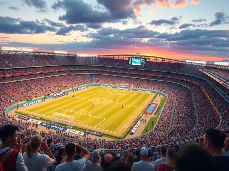 Crowd celebrating at a FIFA World Cup match