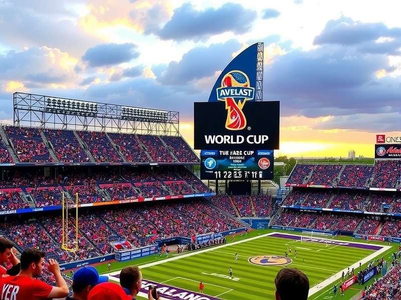 Map of fan zones and areas around Mercedes-Benz Stadium in Atlanta for World Cup