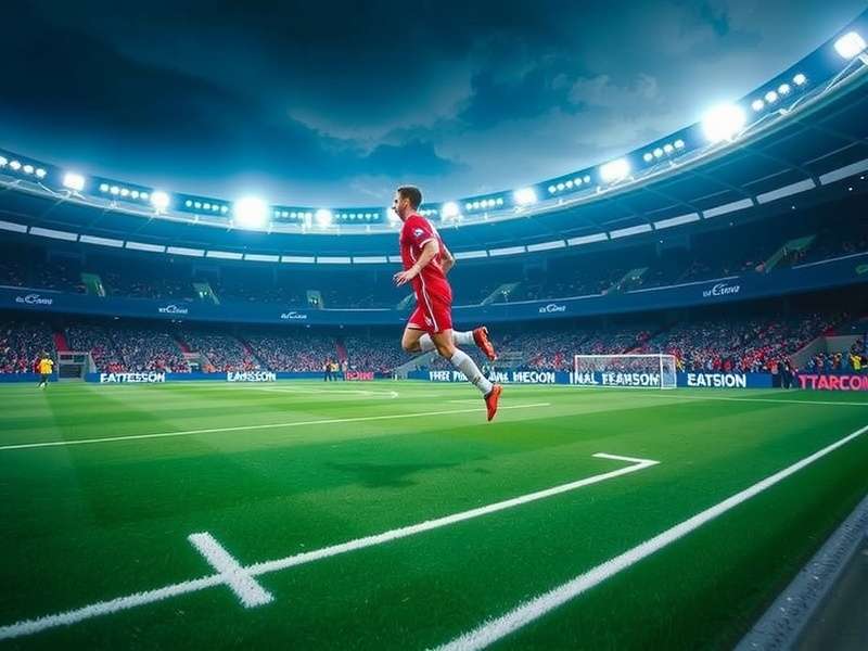World Cup football stadium packed with cheering fans