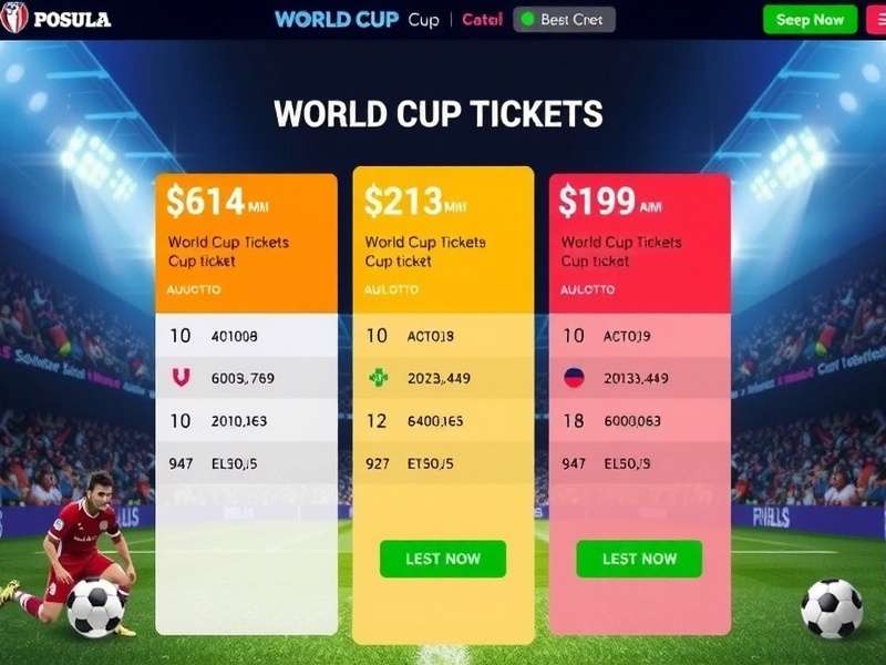 Comparison chart showing World Cup ticket prices across different platforms and matches