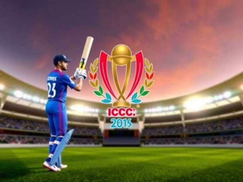 ICC Cricket World Cup stadium with excited fans cheering