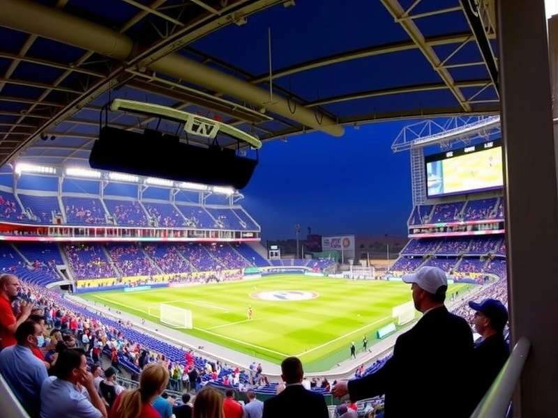 Mercedes-Benz Stadium in Atlanta packed with football fans during a major event