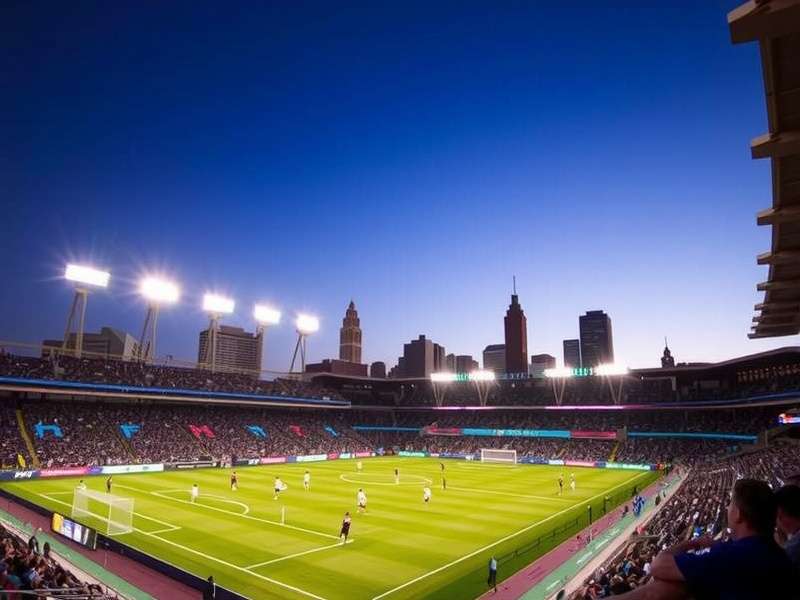 Lincoln Financial Field aerial view during a major soccer event