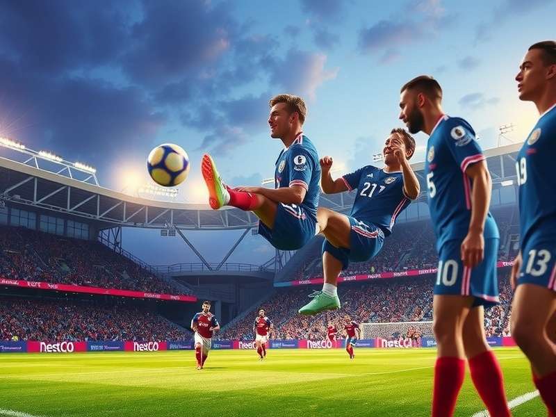 Toronto skyline with BMO Field and World Cup football match atmosphere