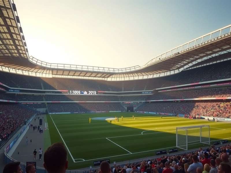 USA World Cup 2026 - Stadium and trophy graphic representing world cup tickets for Indian fans
