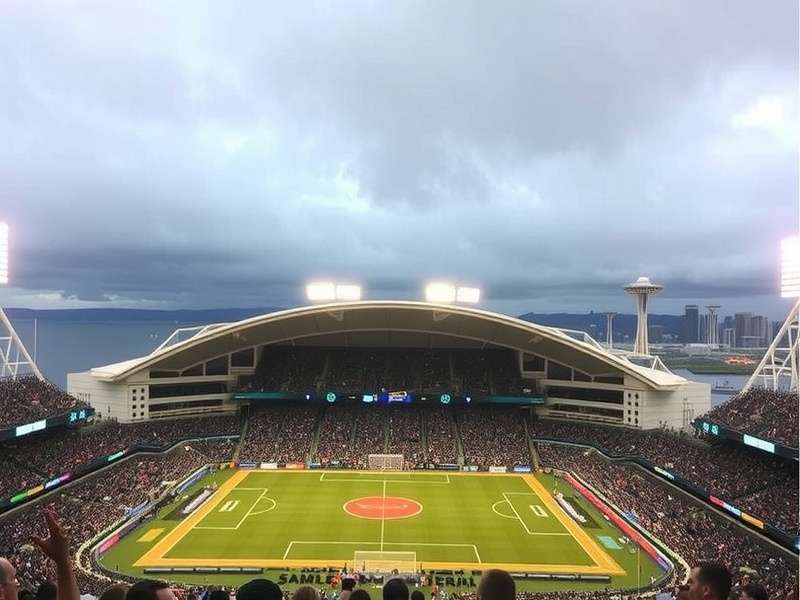 Lumen Field Seattle Washington stadium aerial view for 2026 FIFA World Cup