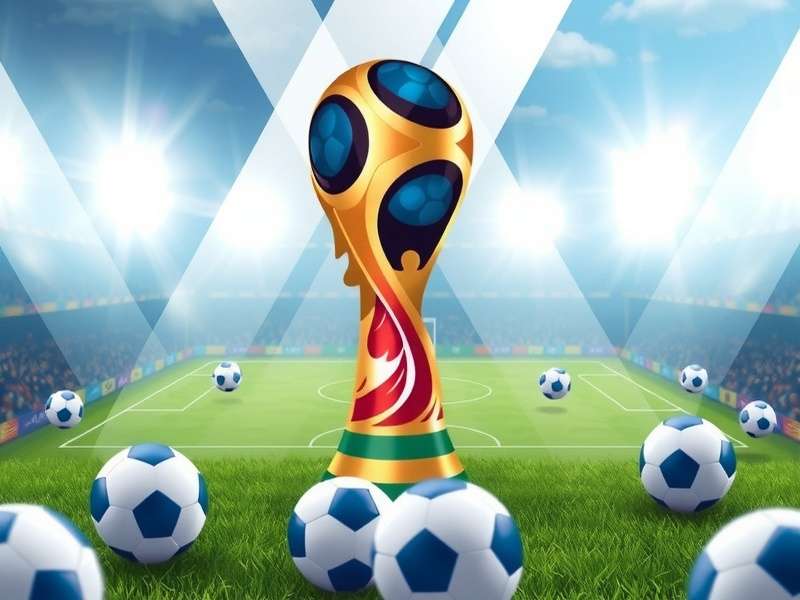 FIFA Club World Cup trophy and stadium with fans holding tickets