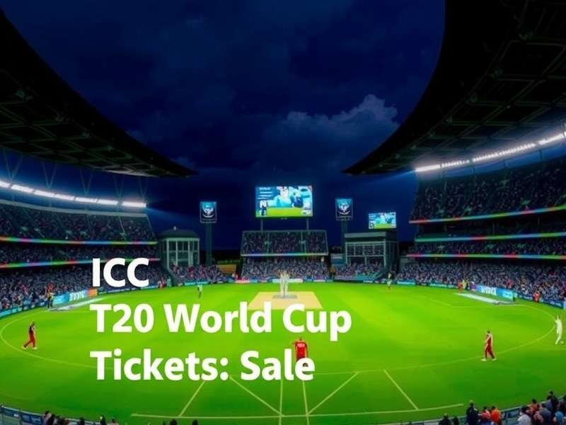 Cricket stadium packed with fans during ICC T20 World Cup match